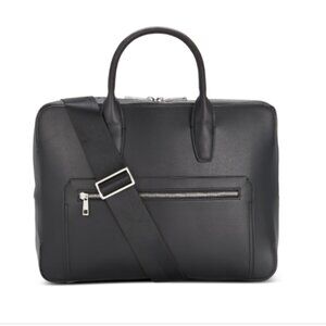 Alfani Men's Messenger Bag Black One Size Sleek Professional Office Travel
